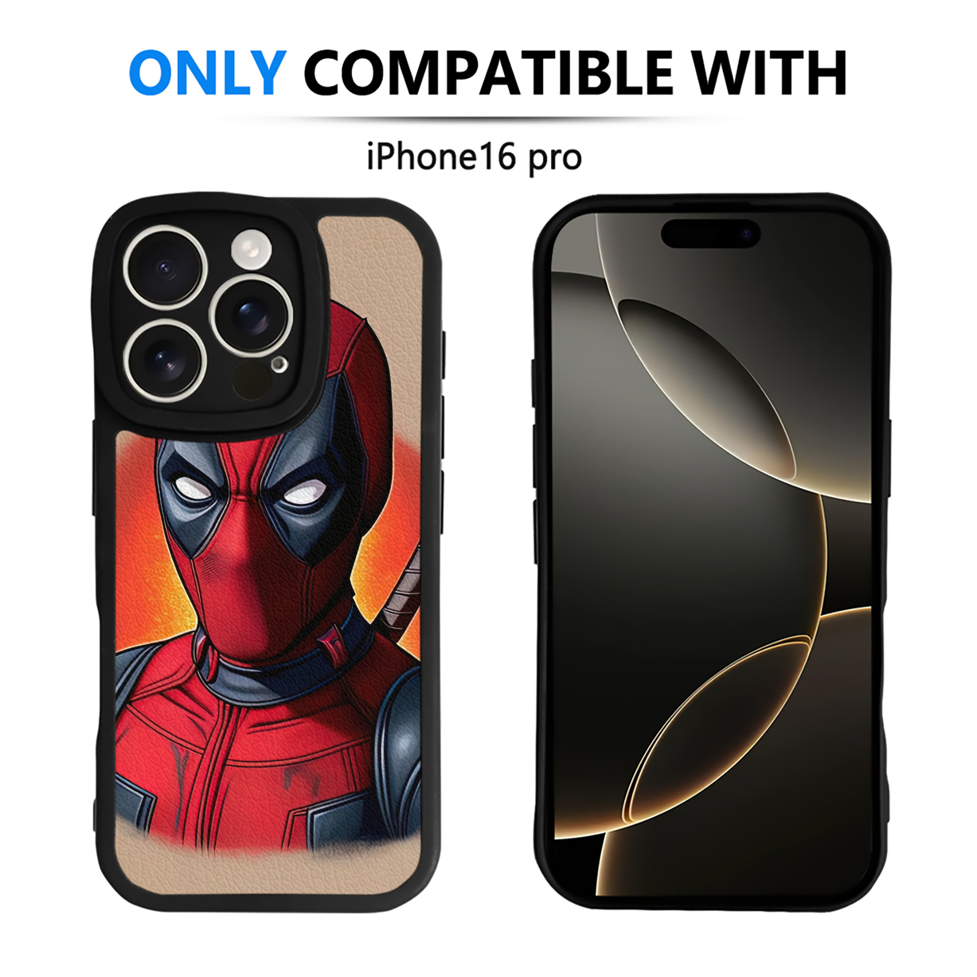 （画像用） Deadpool デッドプール 【iPhone 16シリーズ対応】シリコンスマホケース（レザー調） 材質：シリコン